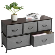 Load image into Gallery viewer, Great marble field 3 tier dresser drawer nightstands storage organizer dresser tower with 5 easy pull drawers and metal frame for your bedroom nursery closet entryway grey 32 37x11 31x29 84