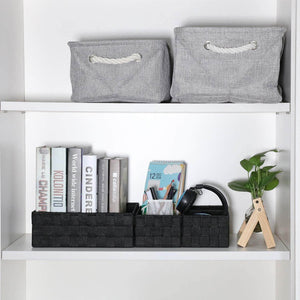 Buy kedsum woven storage box cube basket bin container tote cube organizer divider for drawer closet shelf dresser set of 4 black