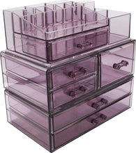 Load image into Gallery viewer, Selection sorbus cosmetics makeup and jewelry storage case display sets interlocking drawers to create your own specially designed makeup counter stackable and interchangeable purple