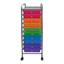 Load image into Gallery viewer, Get advantus 10 drawer rolling organizer 37 6 x 13 x 15 4 inches multi colored avt34004