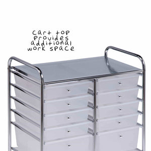 Storage honey can do rolling storage cart and organizer with 12 plastic drawers