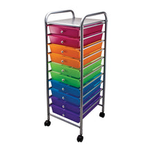 Load image into Gallery viewer, Home advantus 10 drawer rolling organizer 37 6 x 13 x 15 4 inches multi colored avt34004