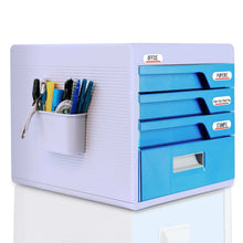 Load image into Gallery viewer, Buy now locking drawer cabinet desk organizer home office desktop file storage box w 4 lock drawers great for filing organizing paper documents tools kids craft supplies serenelife slfcab20