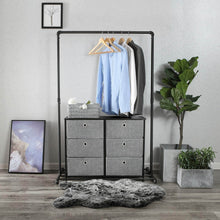 Load image into Gallery viewer, New songmics 3 tier wide dresser storage unit with 6 easy pull fabric drawers metal frame and wooden tabletop for closet nursery hallway 31 5 x 11 8 x 24 8 inches gray ults23g