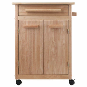 Cheap winsome wood single drawer kitchen cabinet storage cart natural