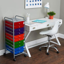 Load image into Gallery viewer, Great advantus 10 drawer rolling organizer 37 6 x 13 x 15 4 inches multi colored avt34004