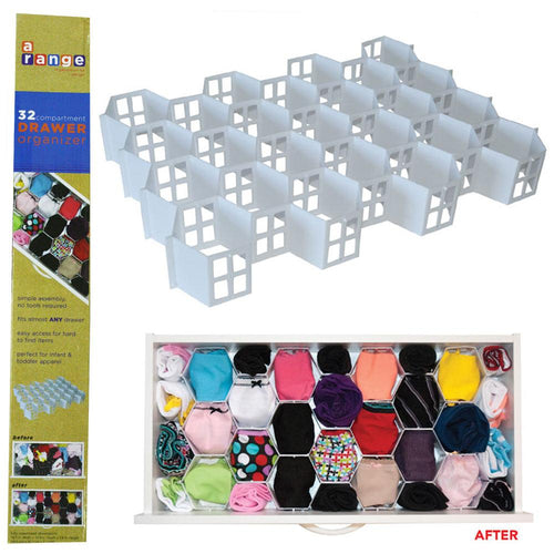 32 Underwear Tie Socks Tidy Drawer Organizer Storage Box Drawer Divider Closet !