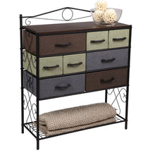Load image into Gallery viewer, Budget household essentials victorian 8 drawer chest storage dresser or entryway table black