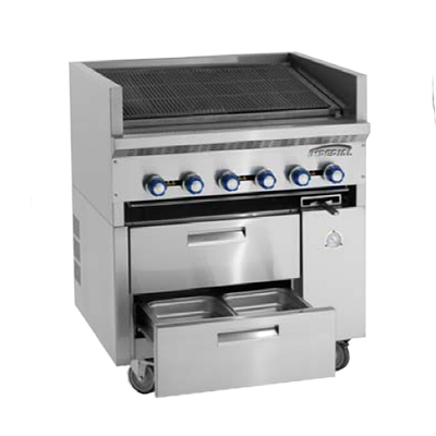 Imperial IR-36ABR-SC Restaurant Series Sizzle 'N Chill Range, gas, 36