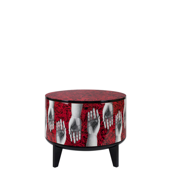 Fornasetti Tamburo table Don Giovanni colour - with drawer divider